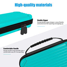 Load image into Gallery viewer, Carry Case for Nintendo Switch Lite Portable Travel Protector Carrying Case with 10 Game Slots and Tempered Glass Screen Protector - Turquoise Blue