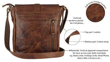 Load image into Gallery viewer, Mou Meraki Genuine Leather Brown Crossbody Purse and Handbags - Crossover Bag Over the Shoulder