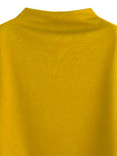 Load image into Gallery viewer, SweatyRocks Women's 3/4 Sleeve Mock Neck Basic Loose T-Shirt Elegant Top Yellow Medium