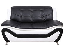 Load image into Gallery viewer, Beverly Fine Furniture 3 Piece Aldo Modern Sofa Set, Black/White
