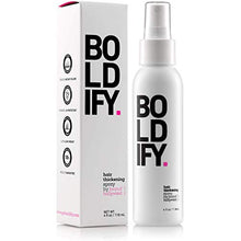 Load image into Gallery viewer, BOLDIFY Hair Thickening Spray - Get Thicker Hair in 60 Seconds - Stylist Recommended Hair Products for Women & Men - Hair Volumizer + Texture Spray Hair Thickener for Fine Hair - 4 oz