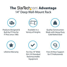 Load image into Gallery viewer, StarTech.com 6U Wall Mount Network Rack - 14 Inch Deep (Low Profile) - 19" Patch Panel Bracket for Shallow Server and IT Equipment, Network Switches - 44lbs/20kg Weight Capacity, Black (WALLMOUNT6)