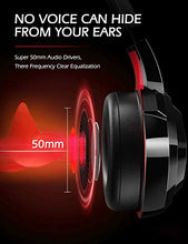 Load image into Gallery viewer, ZIUMIER Z66 Gaming Headset for PS4, Xbox One, PC, Wired Over Ear Headphone with Noise Isolation Microphone, LED RGB Light,Surround Sound for Laptop Computer Nintendo Switch, Red