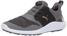 Load image into Gallery viewer, Puma Golf Men's Ignite Nxt Disc Golf Shoe, Quiet Shade-Puma Team Gold-Puma Black, 12 M US