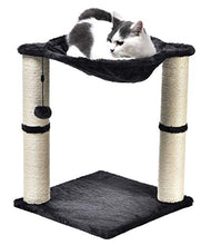 Load image into Gallery viewer, AmazonBasics Cat Condo Tree Tower With Hammock Bed And Scratching Post, 16 x 20 x 16 Inches, Gray