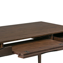 Load image into Gallery viewer, SIMPLIHOME Harper SOLID WOOD Mid Century Modern 60 inch Wide Home Office Desk, Writing Table, Workstation, Study Table Furniture in Walnut Brown with 2 Drawerss