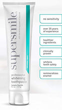 Load image into Gallery viewer, Supersmile Professional Teeth Whitening Toothpaste with Fluoride - Clinically Proven to Remove Stains & Whiten Teeth Up to 6 Shades - Enamel Strengthening - No Sensitivity (Original Mint, 4.2 Oz)