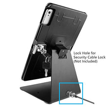 Load image into Gallery viewer, CarrieCathy Desktop Anti-Theft Security Kiosk POS Stand Holder Enclosure for 10.2" 2021 iPad 9th Gen 2020 iPad 8th Gen 2019 iPad 7th Gen, Flip & 360° Swivel Design