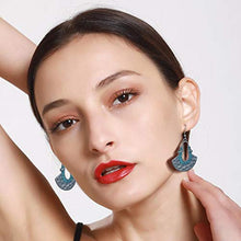 Load image into Gallery viewer, SUNNYOUTH 8 Pairs Vintage Statement Drop Dangle Earrings Bohemian National Style Hollow Water Drop Heart Shaped Alloy Long Boho Dangle Earrings for Women Girls