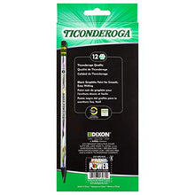 Load image into Gallery viewer, Ticonderoga Noir Pencils, Wood-Cased #2 HB Soft, Pre-Sharpened with Eraser, Holographic Barrel, 6 x 12-Packs, 72 Pencils Total (13970)