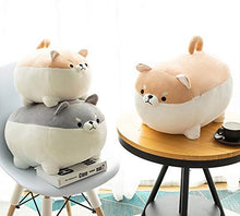 Load image into Gallery viewer, Auspicious beginning Stuffed Animal Shiba Inu Plush Toy Anime Corgi Kawaii Plush Dog Soft Pillow, Plush Toy Gifts for Boys Girls(Gray, 15.7")