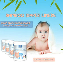 Load image into Gallery viewer, Disposable Cloth Bamboo Diaper Liners –Fragrance Free, Chlorine Free & Eco-Friendly , Flushable Biodegradable Reusable Liners for Cloth Diaper - 100 Sheets per roll