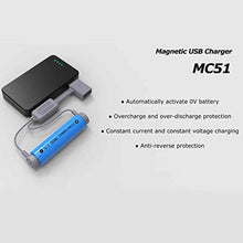 Load image into Gallery viewer, ErYao Magnetic USB Li-ion Battery Charger with Charging/Discharging Power Bank Function Max Current 1000mA, Charger Discharger Standard Discharger for Lithium Battery (Gray)