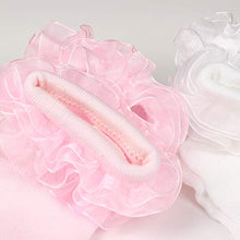 Load image into Gallery viewer, COTTON DAY Dressy Ruffle Lace Turn Cuff Socks For Kids Toddler Little Girls (Pink White White, L: Shoe Size 13.5-3.5)