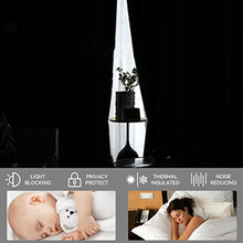 Load image into Gallery viewer, Black Blackout Curtains Energy Smart & Noise Blocking Out Full Shae Curtain Panels for Sliding Glass Door Thermal Insulated Drapes Guest Room One Pair of Window Dressing, Black, 52 x 84 inch