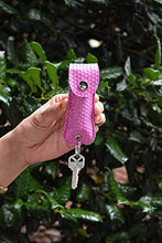Load image into Gallery viewer, FIGHTSENSE Women Self Defense Kit W/Pepper Spray and Lipstick Stun Gun W/Flashlight, 25Burst, 1.6µC Painful Charge, Rechargeable Battery, Includes Keychain Leather Pouch(Pink/PBSpray)