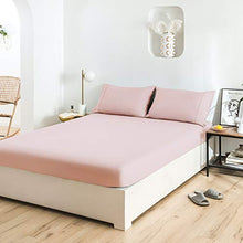 Load image into Gallery viewer, Bed Sheet Set 4 Pieces Brushed Microfiber Luxury with Soft Bedding Fade and Stain Resistant Queen, Blush Pink
