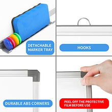 Load image into Gallery viewer, Small Dry Erase White Board - 12 x 16 Inch Magnetic Hanging White Board with Detachable Marker Tray,Memo Board for Wall Kids, Students & Teachers