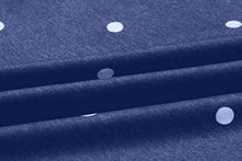 Load image into Gallery viewer, YUNDAI Ladies Cotton Polka Dot Teacher Work Swing Knee Length Dress Large, Navy