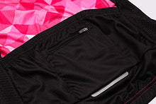Load image into Gallery viewer, Uriah Women's Cycling Jersey Short Sleeve Reflective with Rear Zippered Bag Diamond Pink Size L