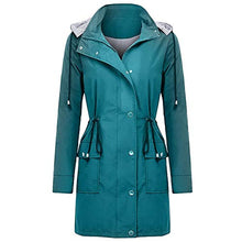 Load image into Gallery viewer, Long Coats for Women Outdoor Sportswear Jacket Waterproof Windproof Rain Jackets Hooded Raincoat Windbreaker(#05,4X-Large)