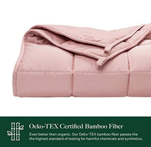Load image into Gallery viewer, LUNA Adult Weighted Blanket | Natural Silky Cooling Bamboo & Premium Glass Beads | 12 lbs - 48x72 - Full Size Bed | Designed in USA | Heavy Cool Weight for Hot & Cold Sleepers | Pink