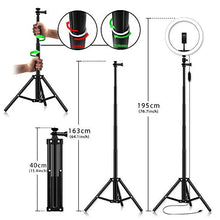 Load image into Gallery viewer, 12-inch Selfie Ring Light, Selfie Stick Tripod 76.8-inch Expandable, Tablet Holder Mobile Phone Holder 3 Light Modes, for Makeup/Photography/YouTube/Vlog/TIK Tok/Live/Streaming with Bluetooth Shutter