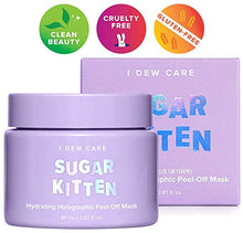 Load image into Gallery viewer, I DEW CARE Sugar Kitten | Holographic Hydrating Peel-Off Glitter Face Mask with Niacinamide | Korean Skincare, Cruelty-free, Gluten-free, Paraben-free