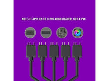 Load image into Gallery viewer, Cooler Master 1-to-5 ARGB Splitter Cable / 5V - Support 3-pin Addressable RGB - LED Sync Cable for MasterFan/MasterLiquid ARGB Series Support(ARGB 1-to-5 Splitter)