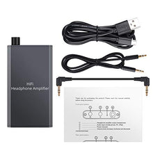 Load image into Gallery viewer, eSynic Headphone Amplifier Portable Amp 3.5mm Gain Switch Audio Rechargeable HiFi Earphone Headphone Amplifier with 1.2m USB Cable and Lithium Battery for MP3 MP4 Phones Digital Players and Computers