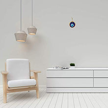 Load image into Gallery viewer, Erbulus Glass Blue Evil Eye Wall Hanging Gold Ornament – Turkish Nazar Bead - Home Protection Charm - Wall Decor Amulet in a Box