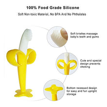 Load image into Gallery viewer, Baby Toothbrush and Teether, 3 in Pack, Silicone Infant Training Finger toothbrushes with Storage Case(1 teether+ 2 Finger toothbrushes)