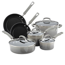 Load image into Gallery viewer, Rachael Ray Brights Nonstick Cookware Pots and Pans Set, Sea -Salt Gray