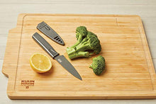 Load image into Gallery viewer, Kuhn Rikon Straight Paring Knife with Safety Sheath, 4 inch/10.16 cm Blade, Black