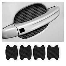 Load image into Gallery viewer, 4PCS Car Door Handle Sticker, Carbon Fiber Anti-Scratches Car Door Cup Protector, Non-Marking Auto Door Handle Protective Film, Universal for Most Car Handles (Black)