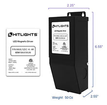 Load image into Gallery viewer, Magnitude Dimmable Driver, 60 Watt Magnetic LED Driver - 110V AC-12V DC Transformer. Made in the USA. Compatible with Leviton for LED Strip Lights, Constant Voltage LED Products