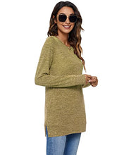 Load image into Gallery viewer, AUSELILY Womens Sweaters Tunic Shirts for Women Tunic Tops for Leggings for Women Yellow M