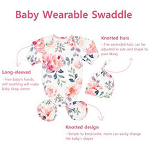 Load image into Gallery viewer, Baby Knotted Gowns, Infant Stretchy Swaddle and Hat Set, Newborn Girl Boy Long Sleeves Sleep Sack Suit 0-6 Months, Coming Home Outfits Sleeper Photography Props