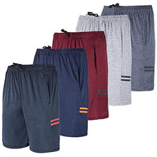Load image into Gallery viewer, Mens Quick Dry Fit Dri-Fit Active Wear Athletic Performance Basketball 9 Inch Inseam Wrestling Sweat Tennis Soccer Running Essentials Gym Shorts Hombre Stretch Casual Workout Tech Shorts-Set 6 L