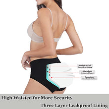 Load image into Gallery viewer, Nalwort Women's Menstrual Period Briefs Girl Ultra Soft Postpartum Cotton Panties Underwear S