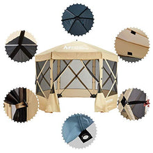 Load image into Gallery viewer, MASTERCANOPY Escape Shelter Screen House Outdoor Camping Tent for 6 Sided Canopy Shelter with Mosquito Net(120''x120''Beige)