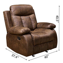 Load image into Gallery viewer, Betsy Furniture 3-PC Microfiber Fabric Recliner Set Living Room Set in Brown, Sofa Loveseat Chair Pillow Top Backrest and Armrests 8028 (Living Room Set 3+2+1)