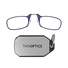 Load image into Gallery viewer, ThinOptics unisex adult Keychain Case + Reading Glasses, Purple, 44 mm US