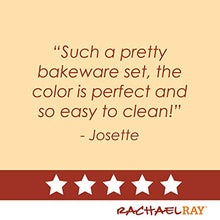 Load image into Gallery viewer, Rachael Ray 52410 Cucina Nonstick Bakeware Set with Baking Pans, Baking Sheets, Cookie Sheets, Cake Pan, Muffin Pan and Bread Pan - 10 Piece, Latte Brown with Cranberry Red Grip