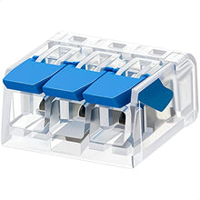 Load image into Gallery viewer, GKEEMARS 50 Pcs Electrical Lever Wire Nuts Connectors, Wire Splicing Connector Terminal Blocks 221-413 (3 Conductor)