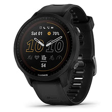 Load image into Gallery viewer, Garmin Forerunner 955 Solar (Black) 2022 GPS Running & Triathlon Smartwatch | Runner’s Bundle with Screen Protectors (x4) & Portable Charger | Race Predictor, Ultra Long Battery, VO2 Max, Heart Rate
