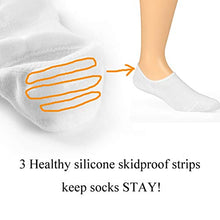 Load image into Gallery viewer, Men&Women No Show Low Cut Socks Cotton No See invisible Non-Slide White Socks 6 Pack