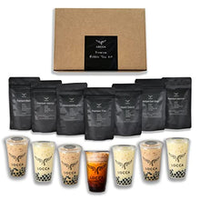 Load image into Gallery viewer, Ultimate Locca Premium Boba Tea Kit | 56+ Drinks | DIY Bubble Tea Kit | Party Size Tea Kit, 7 Flavors, Loose Leaf Teas, Earl Grey Lavender, Peach Oolong, Hibiscus Rosehips, Ultimate Grade Matcha, Premium Loose Leaf Teas, Jasmine, Black and Thai Tea, 40 St
