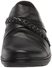 Load image into Gallery viewer, Clarks Women's Cora BraidShoe Loafer, Black Leather, 9