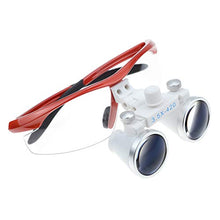 Load image into Gallery viewer, Ocean Aquarius 3.5X 420mm Surgical Binocular Loupes Glasses Lens Magnifier (Red)